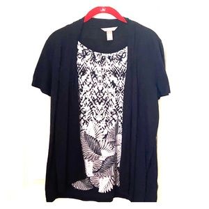 Black Work Top/Blouse/Tee